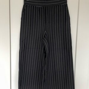 Simons Black Pinstripe Wide Leg Pants